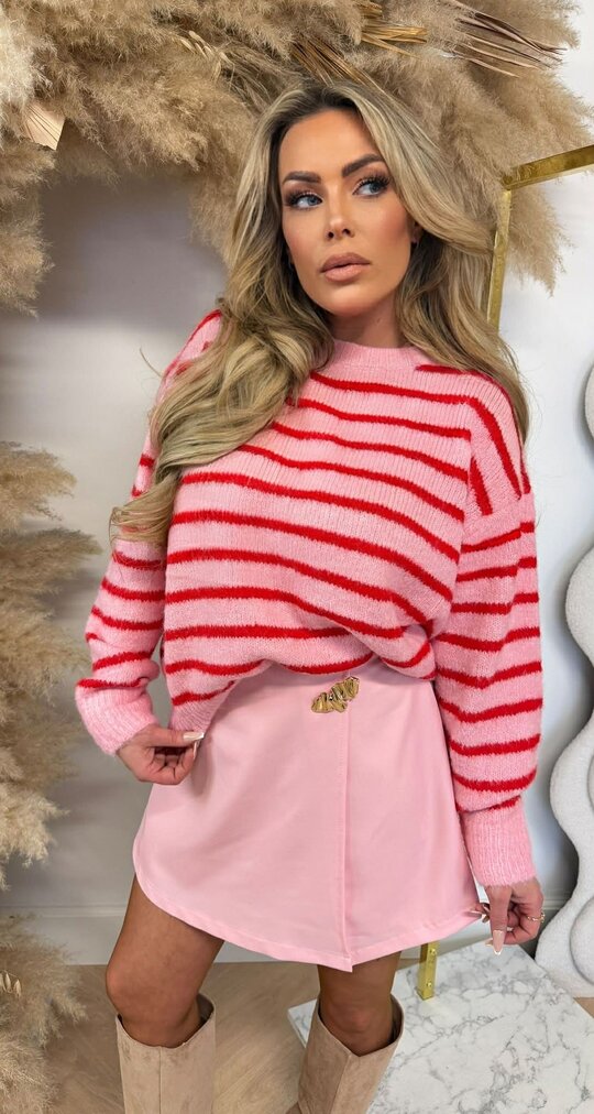 STRIPE SWEAT 1837 ROSE/ROUGE