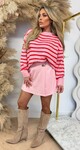 STRIPE SWEAT 1837 ROSE/ROUGE