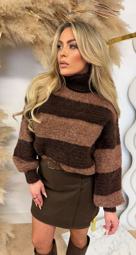 KOL STRIPE SWEAT 1944 COFFEE KOL STRIPE SWEAT 1944 COFFEE