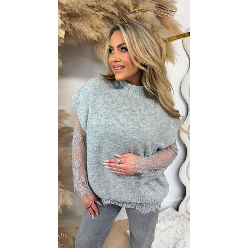 LULA SPENCER MET LACE SLEEVES 8322 GREY LULA SPENCER MET LACE SLEEVES 8322 GREY