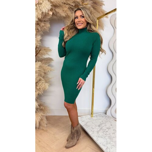 KAYLLA TURTLE NECK DRESS 10029 GUCGREEN