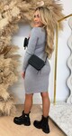 KAYLLA TURTLE NECK DRESS 10029 GREY