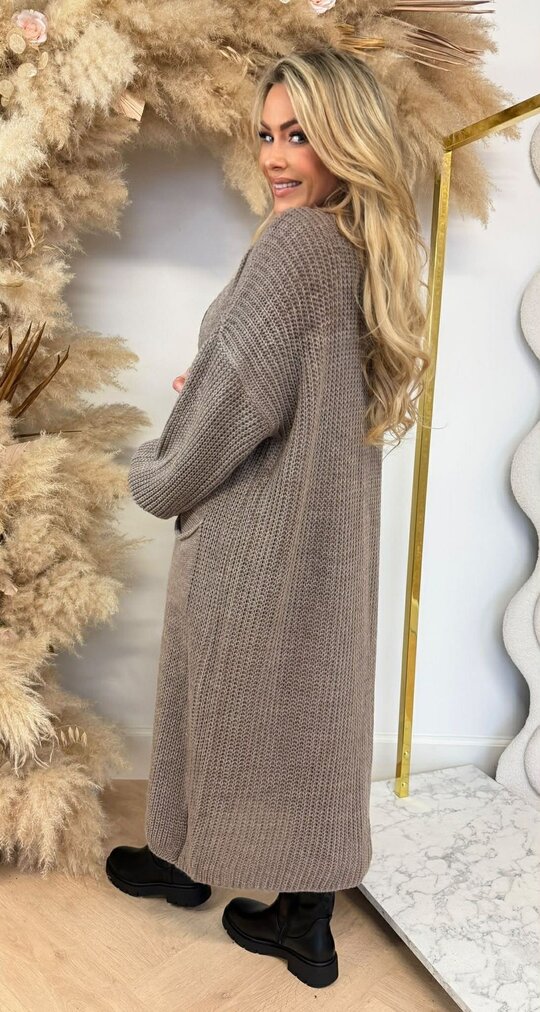 DIANNE KNITTED LOUNGE VEST TAUPE