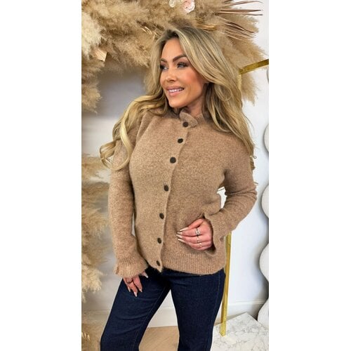 MILLIE SOFT ROUCHE VEST 9206 CAMEL