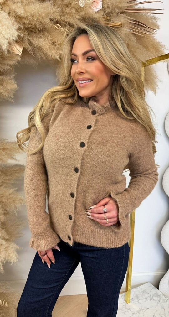 MILLIE SOFT ROUCHE VEST 9206 CAMEL