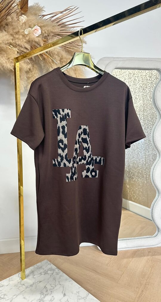 LA LEO LONG TEE CHOCO