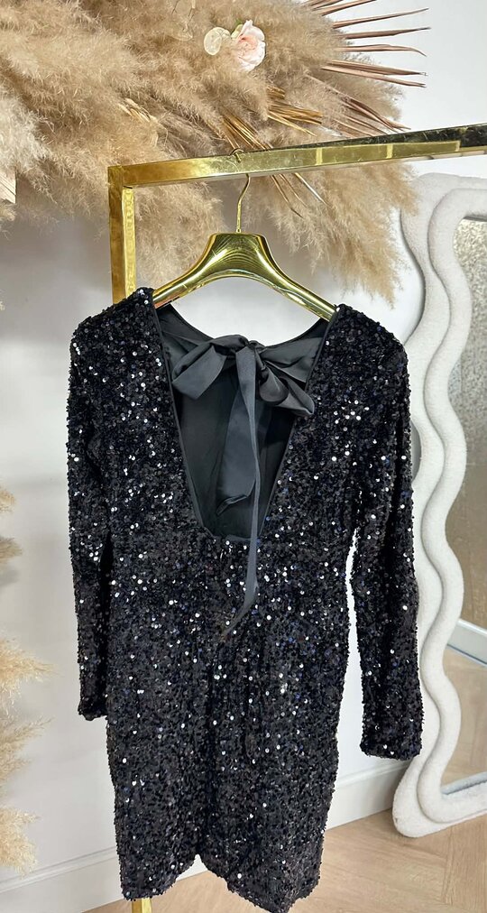 GLITTER STRIK DRESS 2945 BLACK