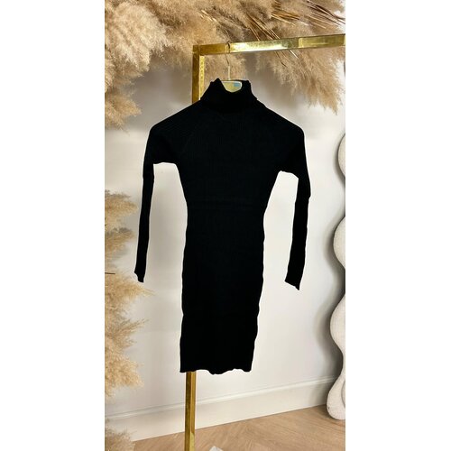 KAYLLA RIB KOL DRESS 9864 BLACK *HIGH QUALITY*