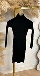 KAYLLA RIB KOL DRESS 9864 BLACK *HIGH QUALITY*