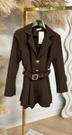 DIAMOND BELT PLAYSUIT CHOCO
