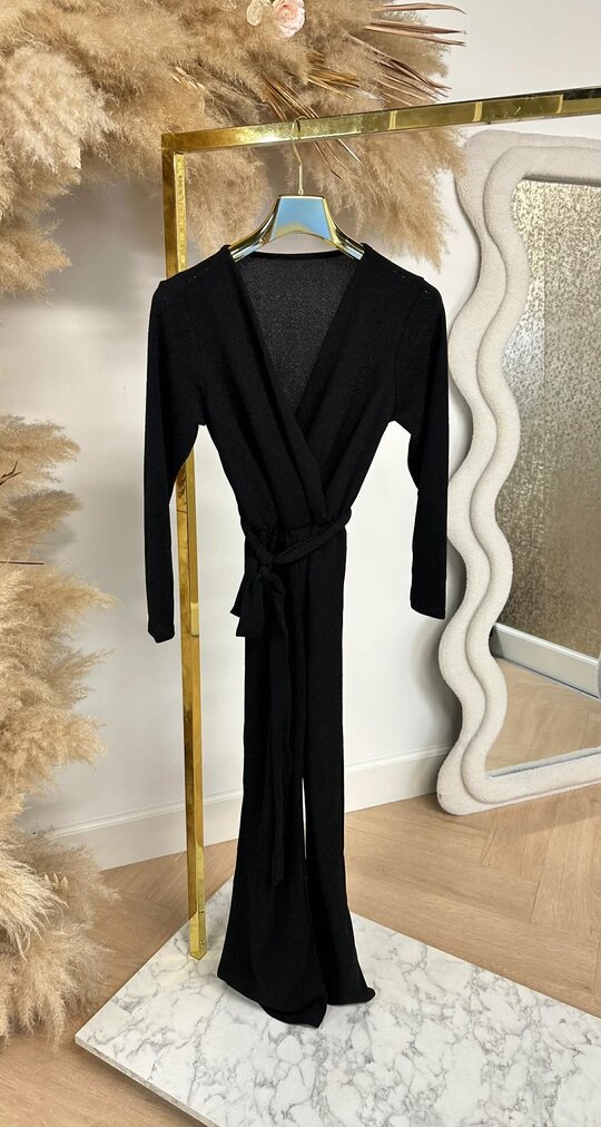 GLITTER JUMPSUIT BLACK