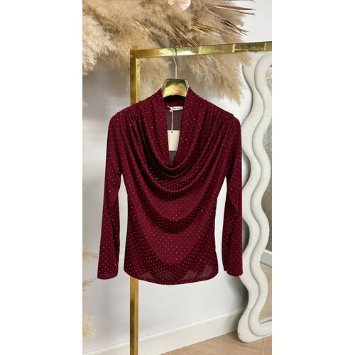 GLITTER GLOW TOP BORDEAUX
