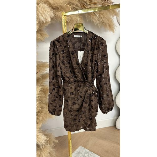 JINGLE SEQUIN DRESS 5285 CHOCO