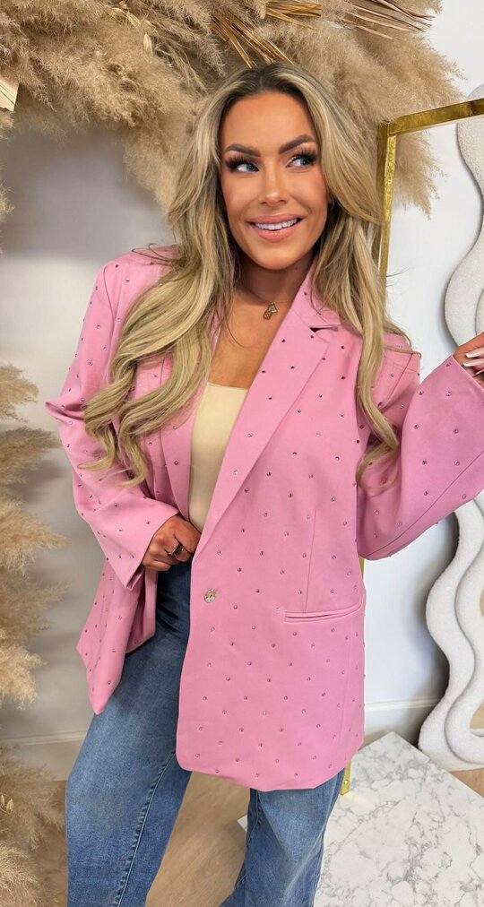 LUXURY DIAMOND BLAZER L033 PINK