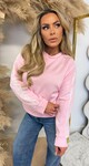 CUTE BASIC LACE SWEAT PINK