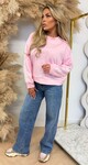 CUTE BASIC LACE SWEAT PINK