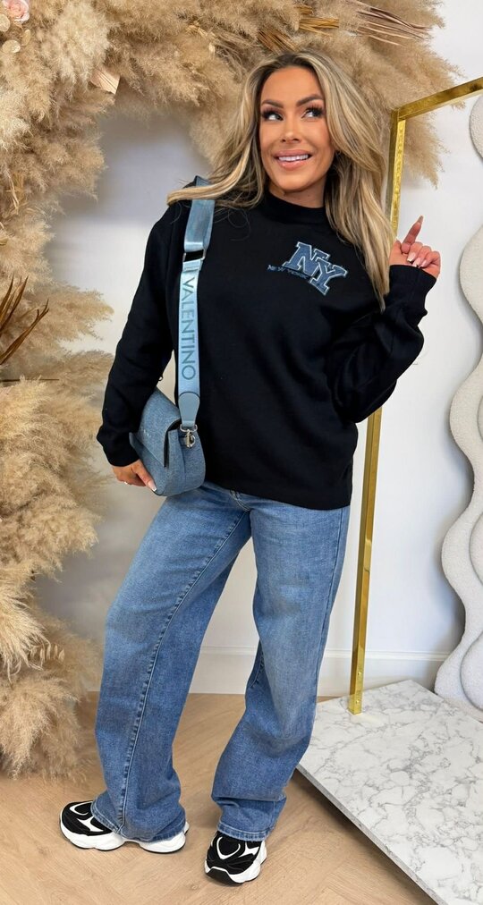 NEW YORK BACKPRINT SWEAT 10506 BLACK