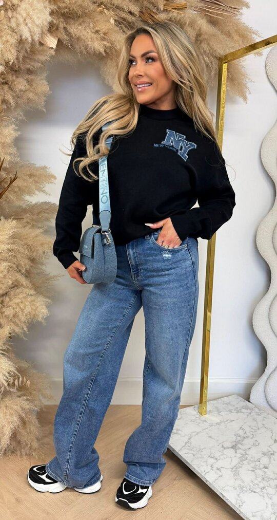 NEW YORK BACKPRINT SWEAT 10506 BLACK