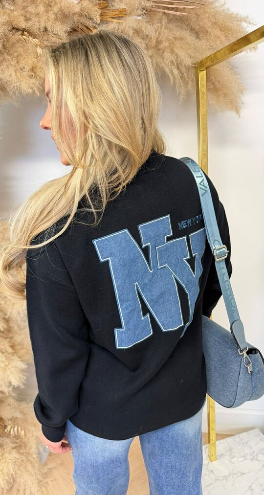 NEW YORK BACKPRINT SWEAT 10506 BLACK