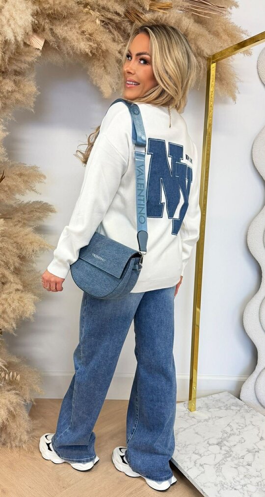 NEW YORK BACKPRINT SWEAT 10506 BEIGE