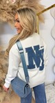 NEW YORK BACKPRINT SWEAT 10506 BEIGE