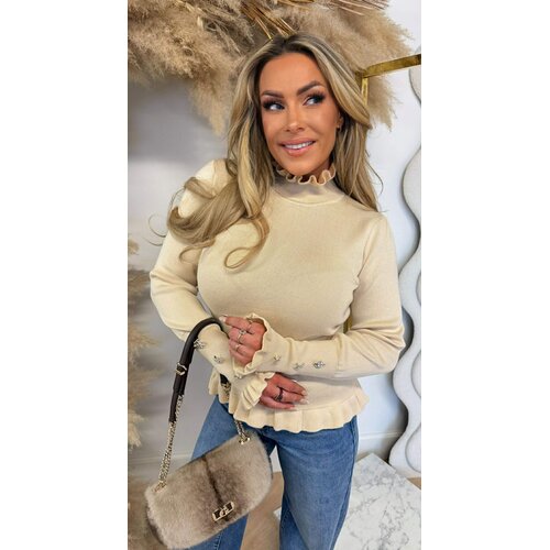 RUFFLE DIAMOND TOP 1320 LIGHTBEIGE