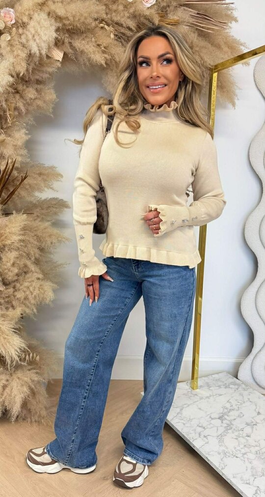 RUFFLE DIAMOND TOP 1320 LIGHTBEIGE