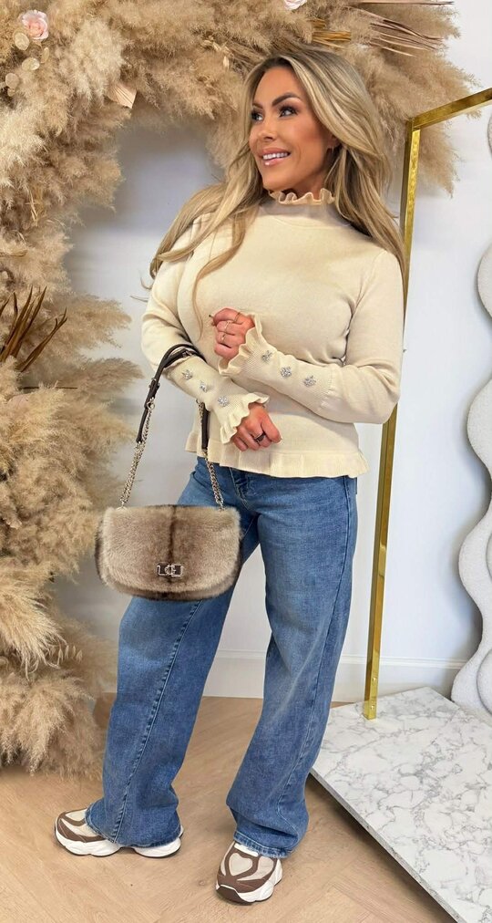 RUFFLE DIAMOND TOP 1320 LIGHTBEIGE