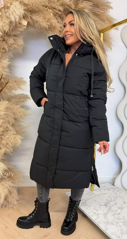 MUSTHAVE PUFFER WINTERJACKET LONG MS07 BLACK