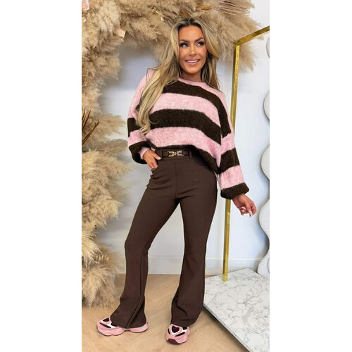 VIOLET STRIPED SWEATER PINK