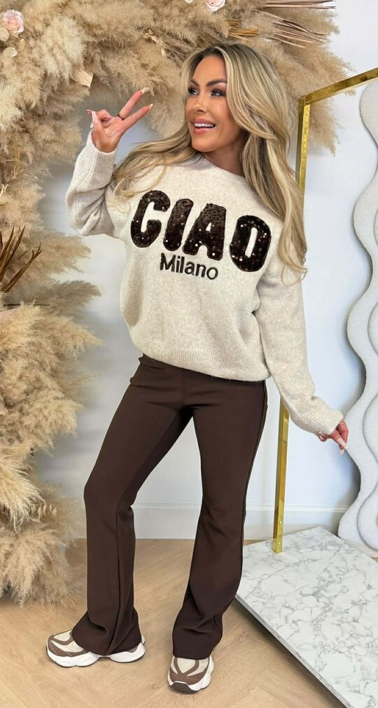 CIAO MILANO PAILLET SWEAT 1012 BEIGE