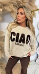 CIAO MILANO PAILLET SWEAT 1012 BEIGE
