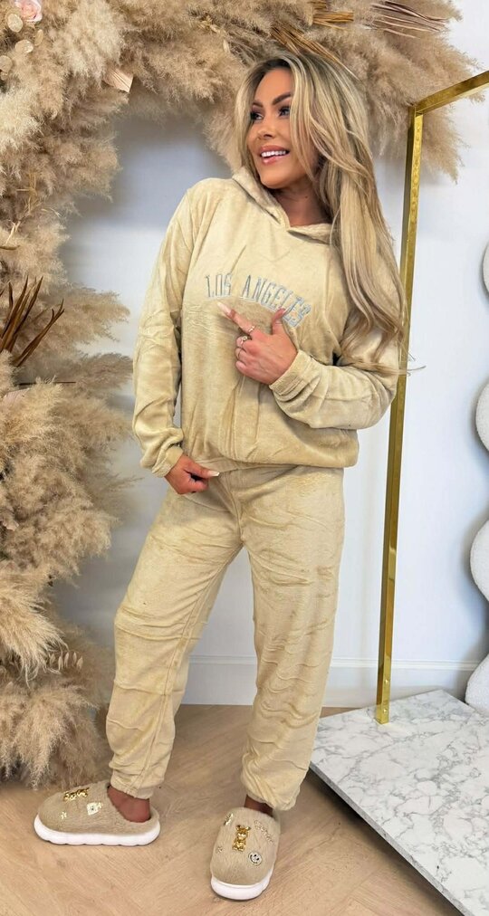 LOS ANGELES HOODIE SET 640 BEIGE