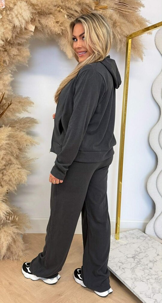 MOLLY BASIC SOFT ZIP SET 301 DARKGREY