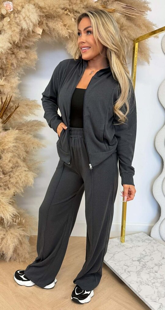 MOLLY BASIC SOFT ZIP SET 301 DARKGREY