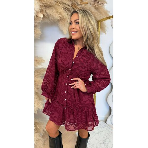 RUFFLY CUTE DRESS 9259 WINE