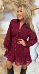 RUFFLY CUTE DRESS 9259 WINE