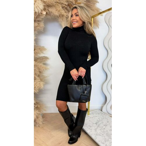 BASIC KOL KNIT DRESS BLACK