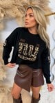 NY 25 LEO STUDDED SWEAT 965 BLACK
