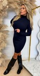 KAYLLA RIB KOL DRESS 9864 NAVY