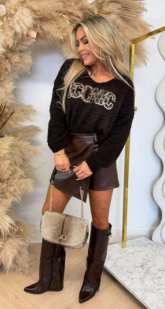 ICONIC FLUFFY SWEAT CHOCO