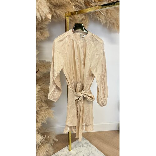 CHIQUE SATIN DRESS 5173 BEIGE