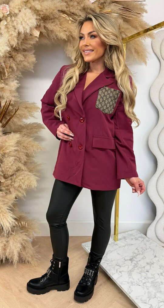 GUC BLAZER BURGUNDY