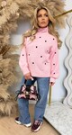 TURTLE NECK HARTJES SWEAT 692 PINK