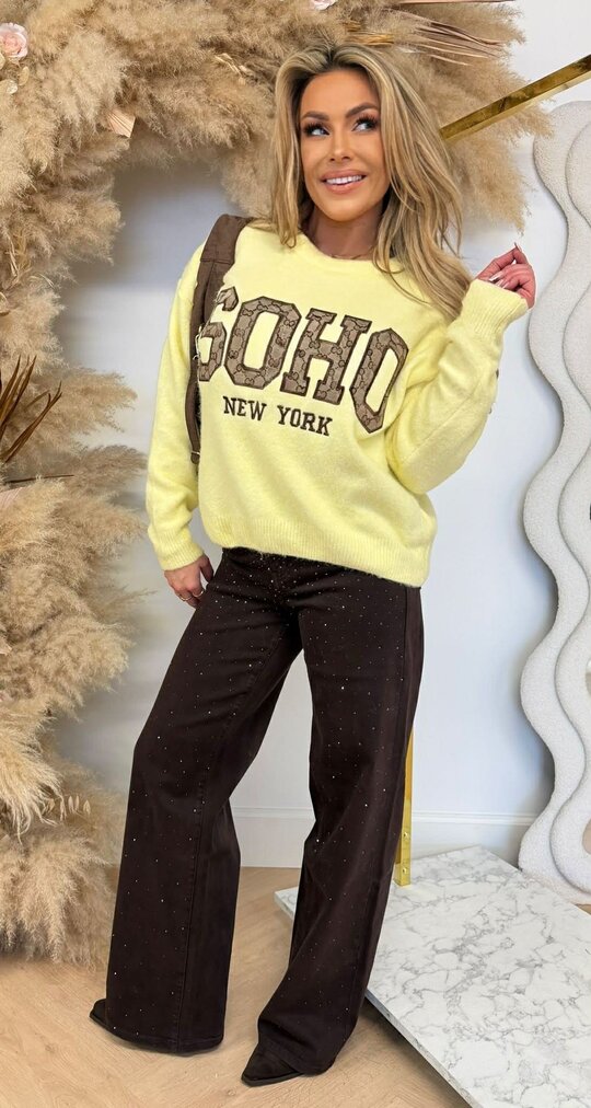 SOHO GUC TEKST SWEAT 1055 SOFTYELLOW