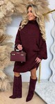 CUDDLY TEDDY LONG SWEAT BORDEAUX
