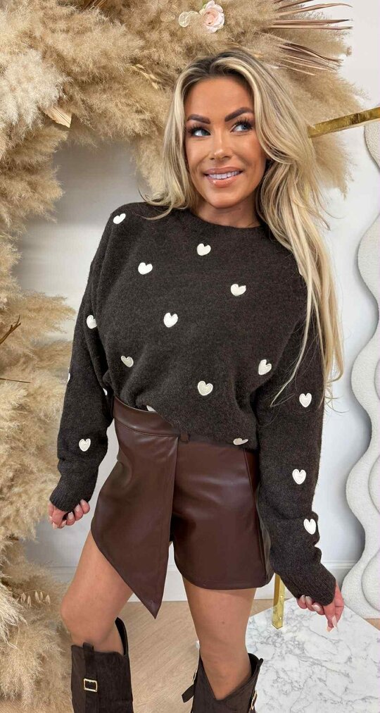 CUTE HARTJES SWEAT AM649 CHOCO