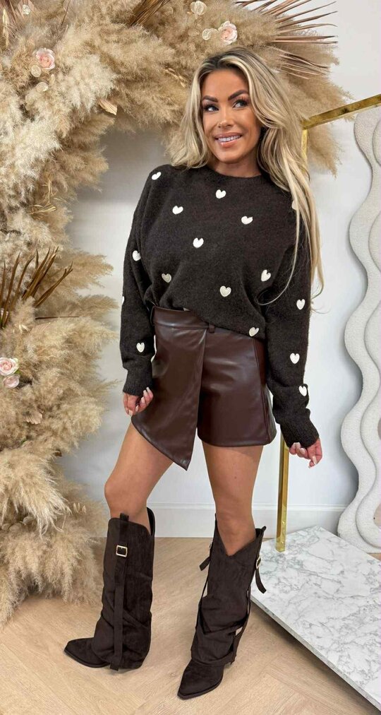 CUTE HARTJES SWEAT AM649 CHOCO