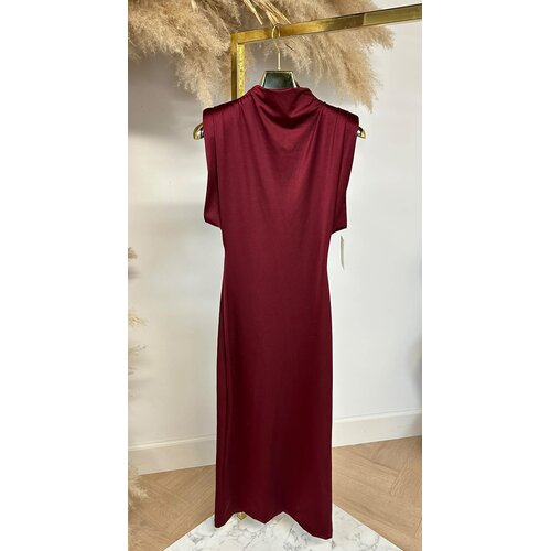 YARA SATIN MAXI DRESS BORDEAUX