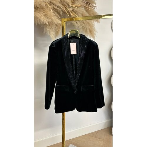 GLAM VELVET BLAZER BLACK